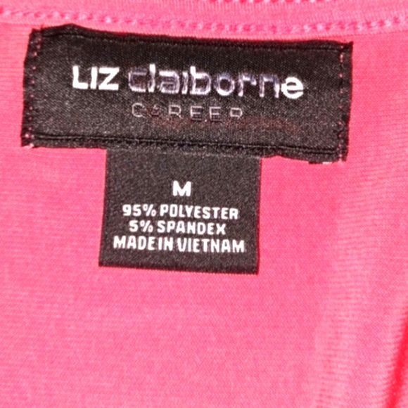 Liz Claiborne Career NWT Pink Polyester Pullover Blouse size M - Picture 3 of 4